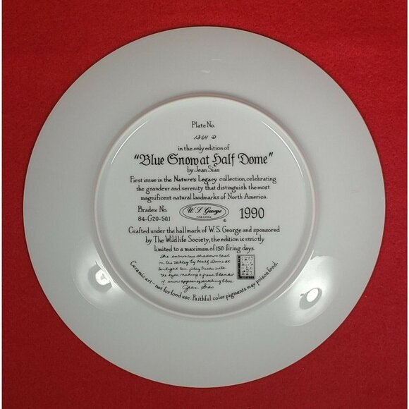 Nature's Legacy Series Plate "Blue Snow at Half Dome" by W.S.George MIB+COA - Picture 2 of 3